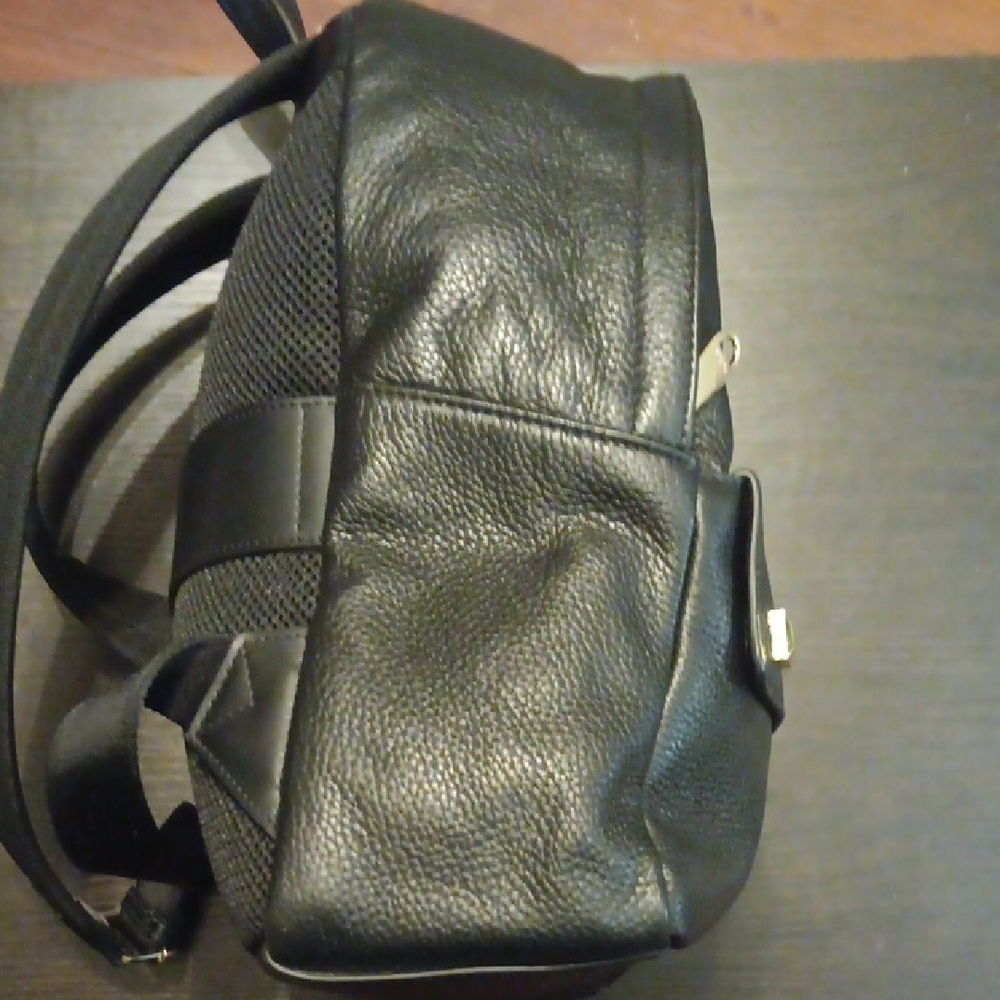 Furla Black Leather Backpack EUC - Picture 5 of 13
